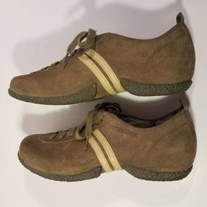 Women's 9 Merrell Duet Sport Swiss Loden Green Suede Leather Shoes Lace-Up